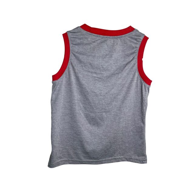 Marvel Spider-Man Tank Top Boy's 6 Gray Graphic Tee Sleeveless Red - Picture 5 of 7